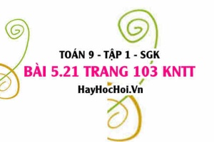 Bài 5.21 Toán 9 tập 1 SGK Kết nối tri thức